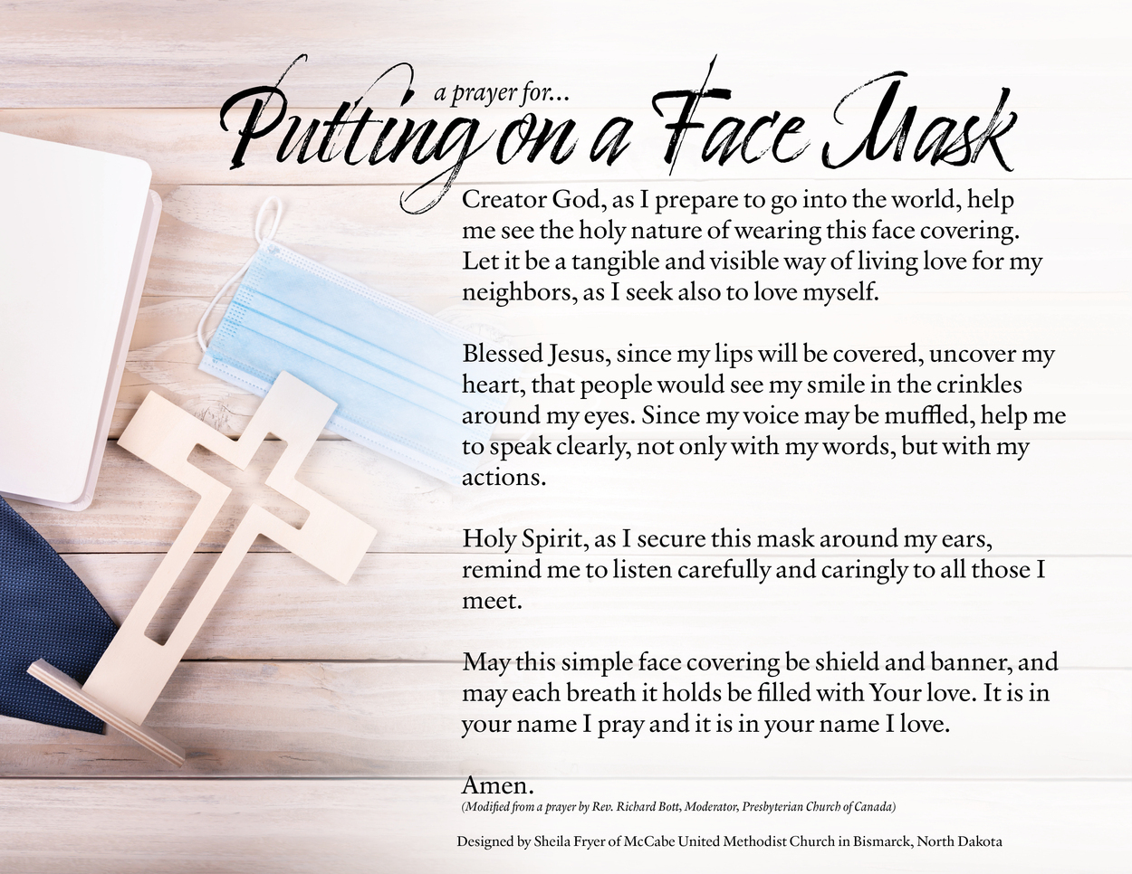 Prayer for putting on a face mask Dakotas Annual Conference of The